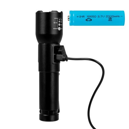 LED Dimbart uppladdningsbart ficklampa LED/20W/5V IPX4 800 lm 2000 mAh