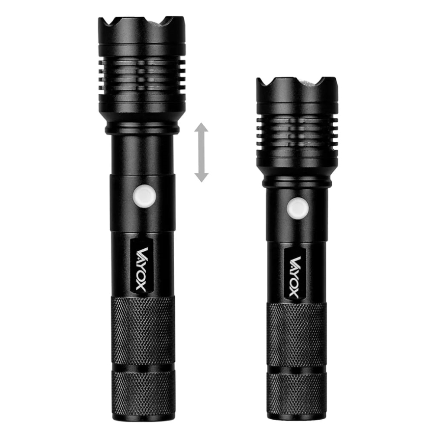 LED uppladdningsbar ficklampa LED/10W/5V IPX4 800 glansig 1200 mAh