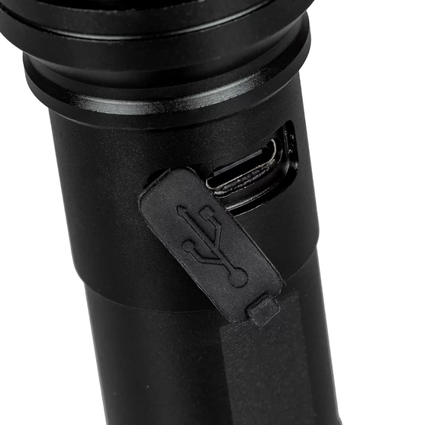 LED uppladdningsbar ficklampa LED/10W/5V IPX4 800 glansig 1200 mAh