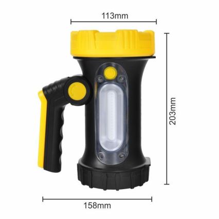 LED Uppladdningsbar ficklampa LED/5W/4000mAh + LED/3W