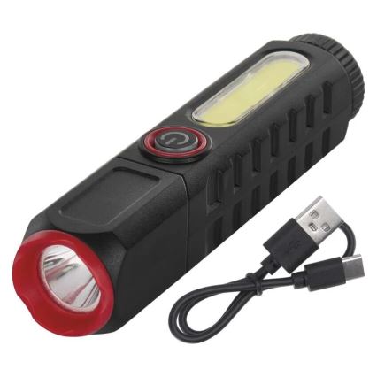 LED Uppladdningsbar ficklampa LED/USB/3,7V 120 lm 400 mAh