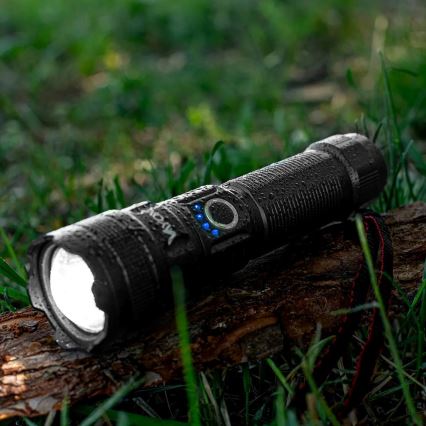 LED Dimbart uppladdningsbart ficklampa med powerbankfunktion LED/10W/5V IPX4 600 lm 2000 mAh