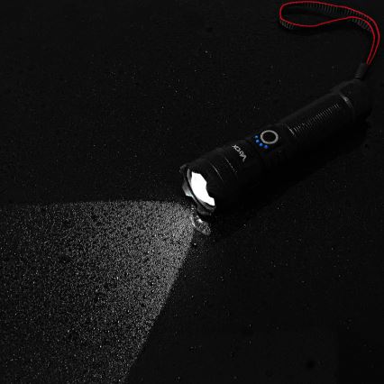 LED Dimbart uppladdningsbart ficklampa med powerbankfunktion LED/10W/5V IPX4 600 lm 2000 mAh