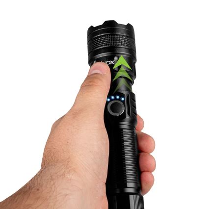 LED Dimbart uppladdningsbart ficklampa med powerbankfunktion LED/10W/5V IPX4 600 lm 2000 mAh