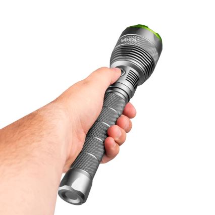 LED Dimbar uppladdningsbar ficklampa med strömbank funktion LED/5V IPX7 10000 glansig 2600 mAh