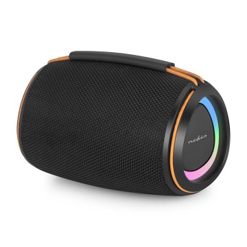 LED-uppladdningsbar högtalare 40 W / 1200 mAh, IPX4, svart