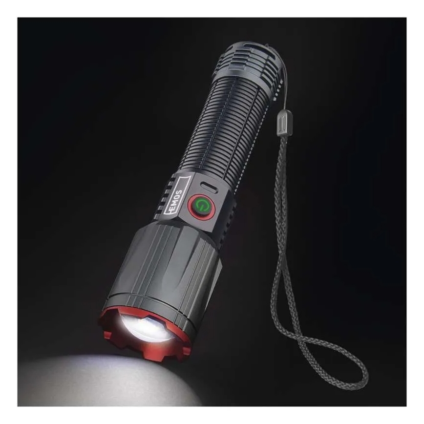 LED uppladdningsbar metallficklampa LED/5V 3000 lm 5000 mAh IP43