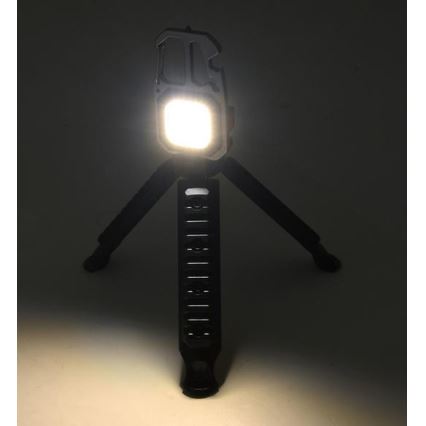 LED Uppladdningsbar multifunktionslampa med stativ LED/USB-C 400 mAh