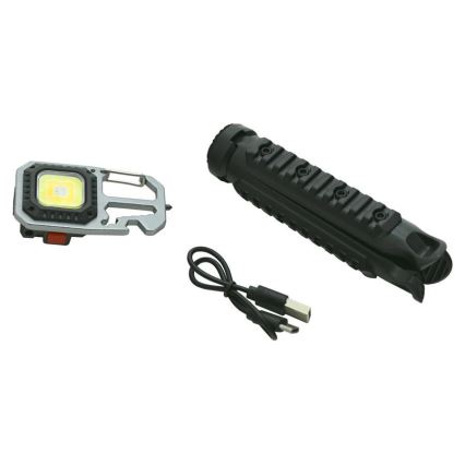 LED Uppladdningsbar multifunktionslampa med stativ LED/USB-C 400 mAh