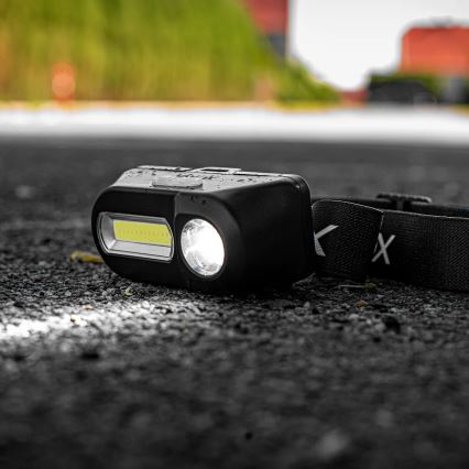 LED Dimbart uppladdningsbart pannlampa 2xLED/5V IPX4 250 lm 2000 mAh