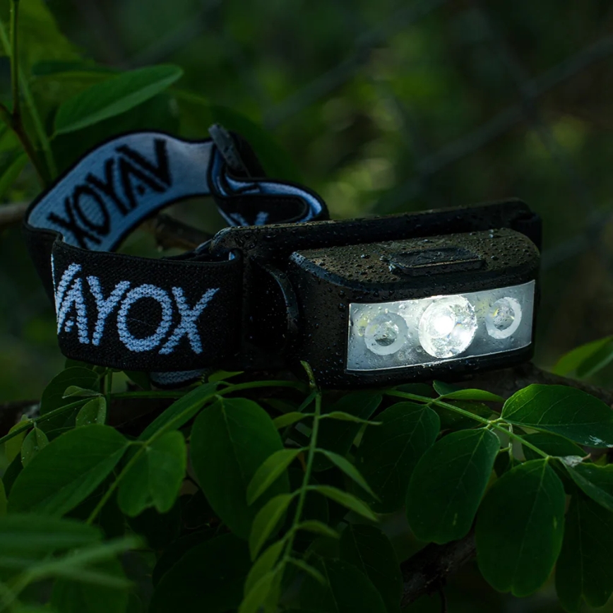 LED Dimbart uppladdningsbart pannlampa 3xLED/5V IPX4 100 lm 1200 mAh