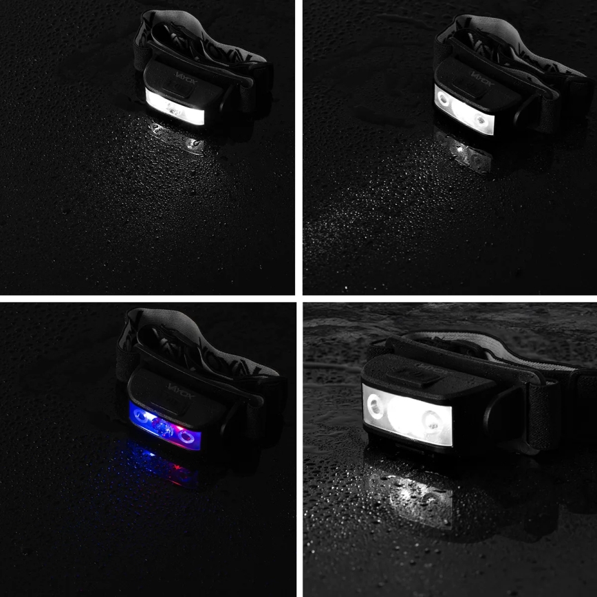 LED Dimbart uppladdningsbart pannlampa 3xLED/5V IPX4 100 lm 1200 mAh