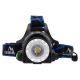 LED Uppladdningsbar pannlampa LED/6W/7,4V IP44 svart/blå