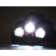 LED Uppladdningsbar pannlampa med röd lampa LED/16W/7,4V IP44 svart/blå