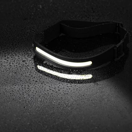 LED Dimbart uppladdningsbart pannlampa med sensor 2xLED/5V IP44 350 lm 1200 mAh