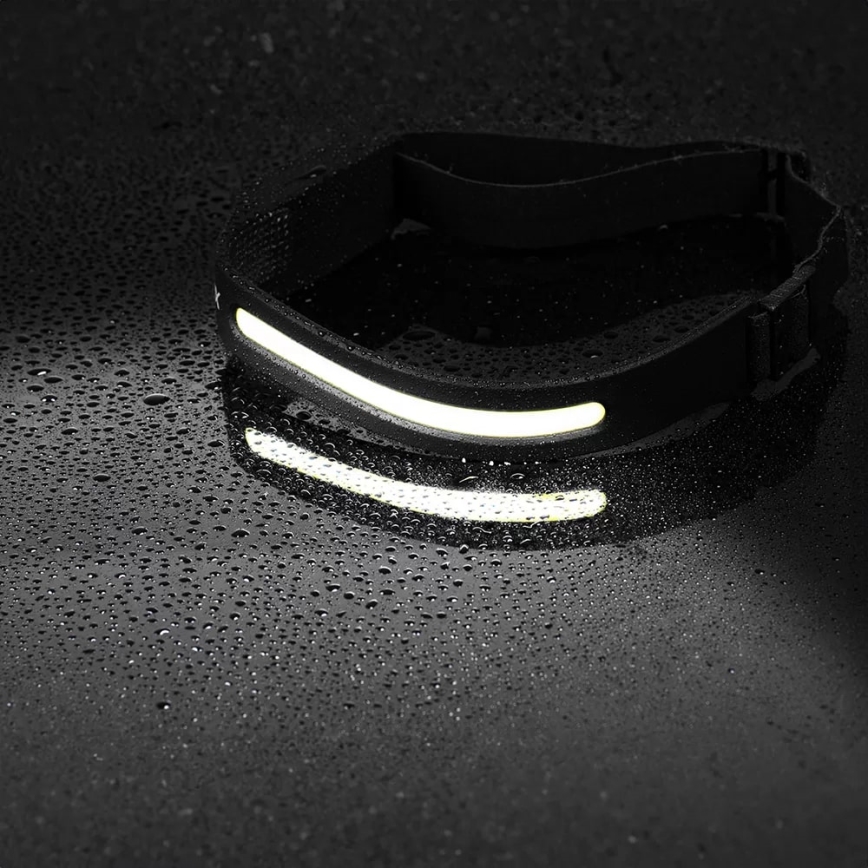 LED Dimbart uppladdningsbart pannlampa med sensor 2xLED/5V IP44 350 lm 1200 mAh