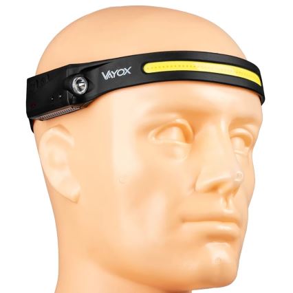 LED Dimbart uppladdningsbart pannlampa med sensor 2xLED/5V IP44 350 lm 1200 mAh