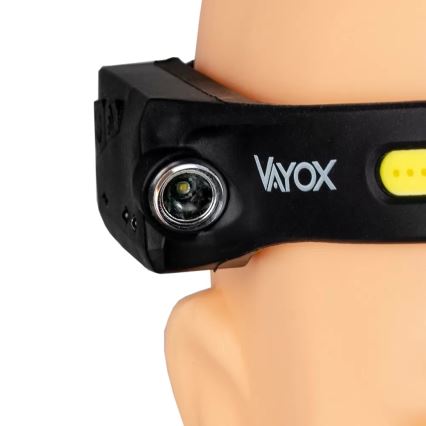 LED Dimbart uppladdningsbart pannlampa med sensor 2xLED/5V IP44 350 lm 1200 mAh