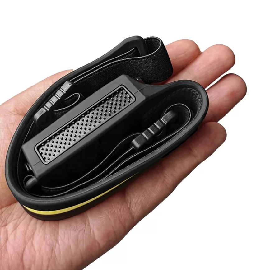 LED Dimbart uppladdningsbart pannlampa med sensor 2xLED/5V IP44 350 lm 1200 mAh