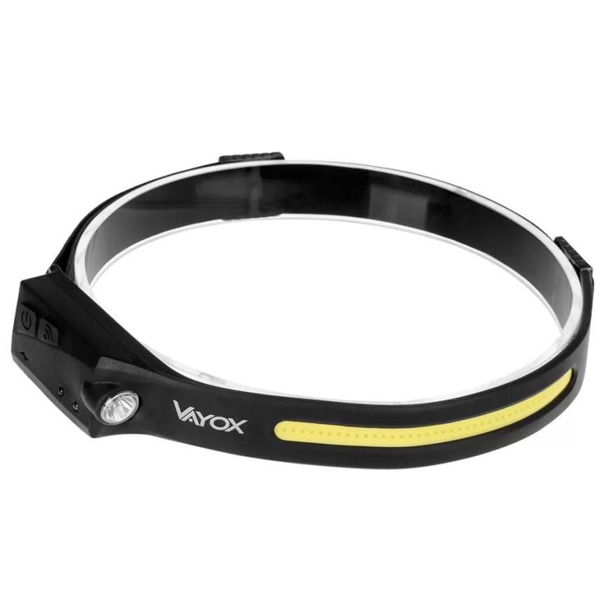 LED Dimbart uppladdningsbart pannlampa med sensor 2xLED/5V IP44 350 lm 1200 mAh