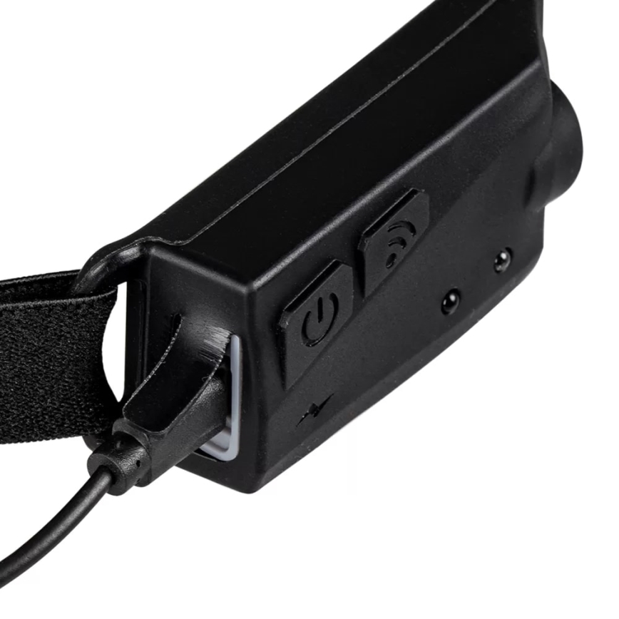 LED Dimbart uppladdningsbart pannlampa med sensor 2xLED/5V IP44 350 lm 1200 mAh