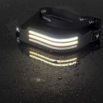 LED uppladdningsbar pannlampa med dimmer, sensor och rött ljus 4xLED/5V IP44 300 lm 1200 mAh