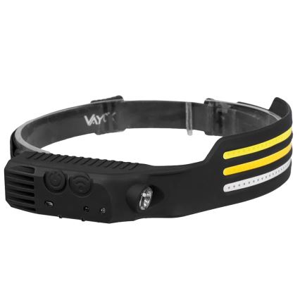 LED uppladdningsbar pannlampa med dimmer, sensor och rött ljus 4xLED/5V IP44 300 lm 1200 mAh