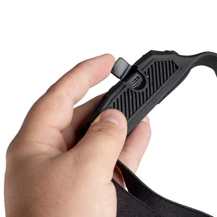 LED uppladdningsbar pannlampa med dimmer, sensor och rött ljus 4xLED/5V IP44 300 lm 1200 mAh