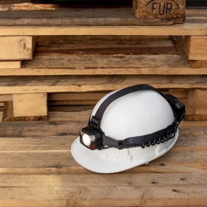 LED uppladdningsbar pannlampa med dimmer, sensor, powerbankfunktion och rött ljus LED/10W/5V IP44 1200 lm 4000 mAh