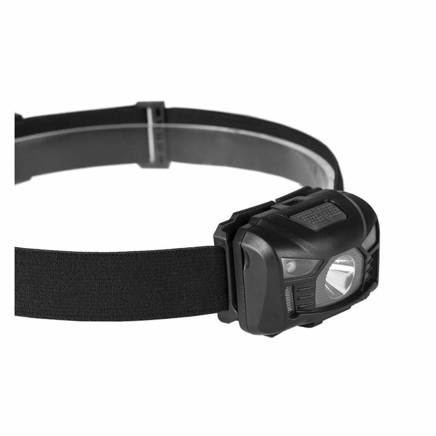 LED Ljusreglerad uppladdningsbar pannlampa med sensor och rött ljus LED/3W/5V IP66 100 glansig 1200 mAh