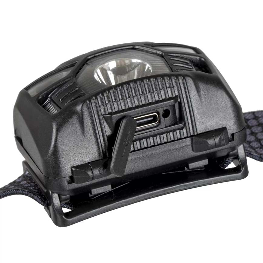 LED Ljusreglerad uppladdningsbar pannlampa med sensor och rött ljus LED/3W/5V IP66 100 glansig 1200 mAh