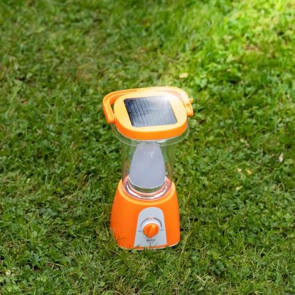 LED Ljusreglerad uppladdningsbar solcell lampa med strömbanksfunktion LED/230V 710 glansig 1600 mAh