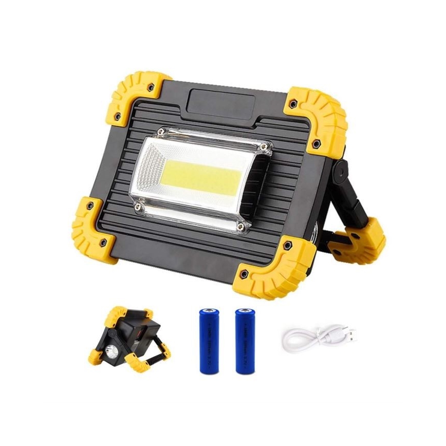 LED Uppladdningsbar strålkastare LED/10W/4000 mAh 3xAA