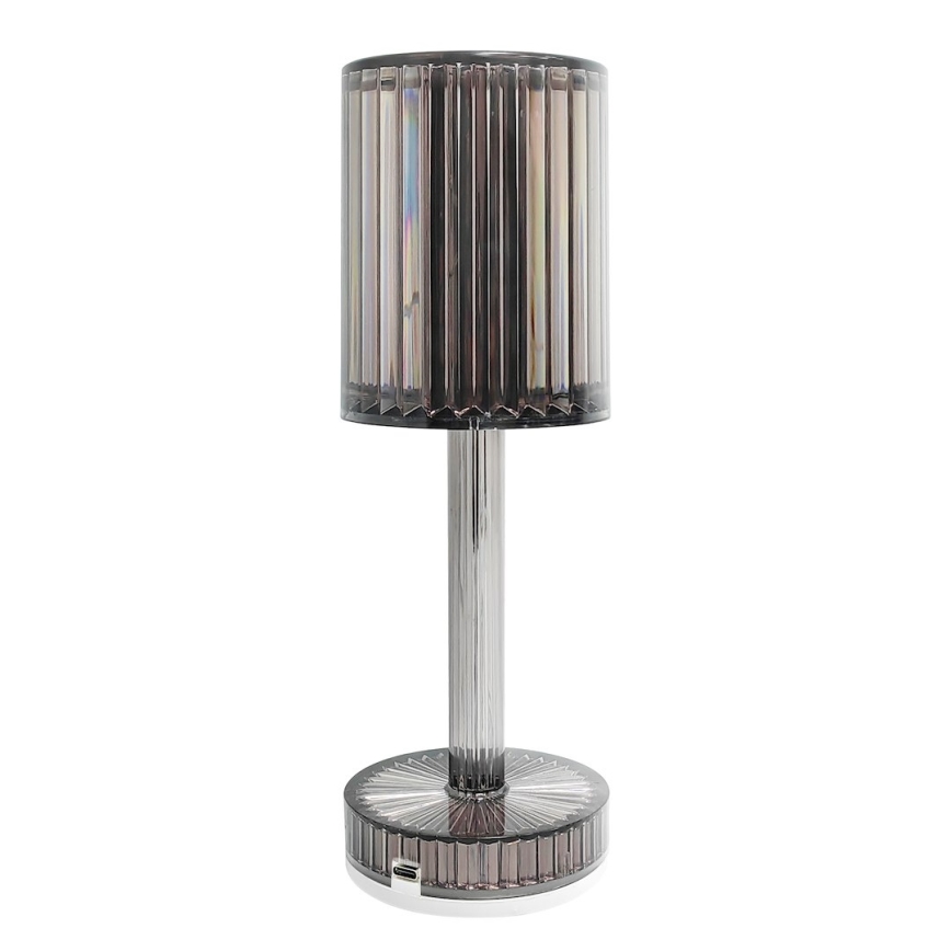 Uppladdningsbar beröringsstyrd LED-bordslampa SIMPLE LED/1W/5V 3000-6000K 2400 mAh rökgrå