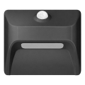 LED uppladdningsbar trappbelysning med rörelse- och skymningssensor STEP LIGHT LED/0,3W/3,7V 2200 mAh IP53 svart