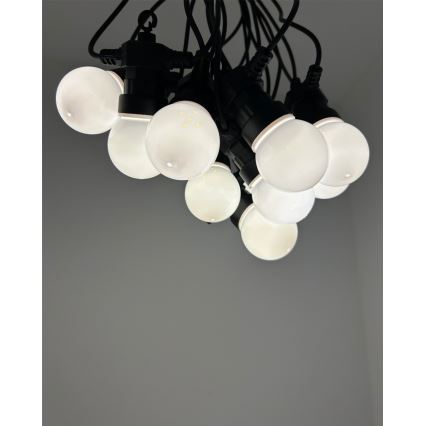LED utomhus dekorationsslinga 10xLED/0,36W/230V 4,5 m IP44 svart