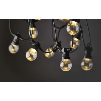 LED utomhus dekorationsslinga 10xLED/10m IP44 klar