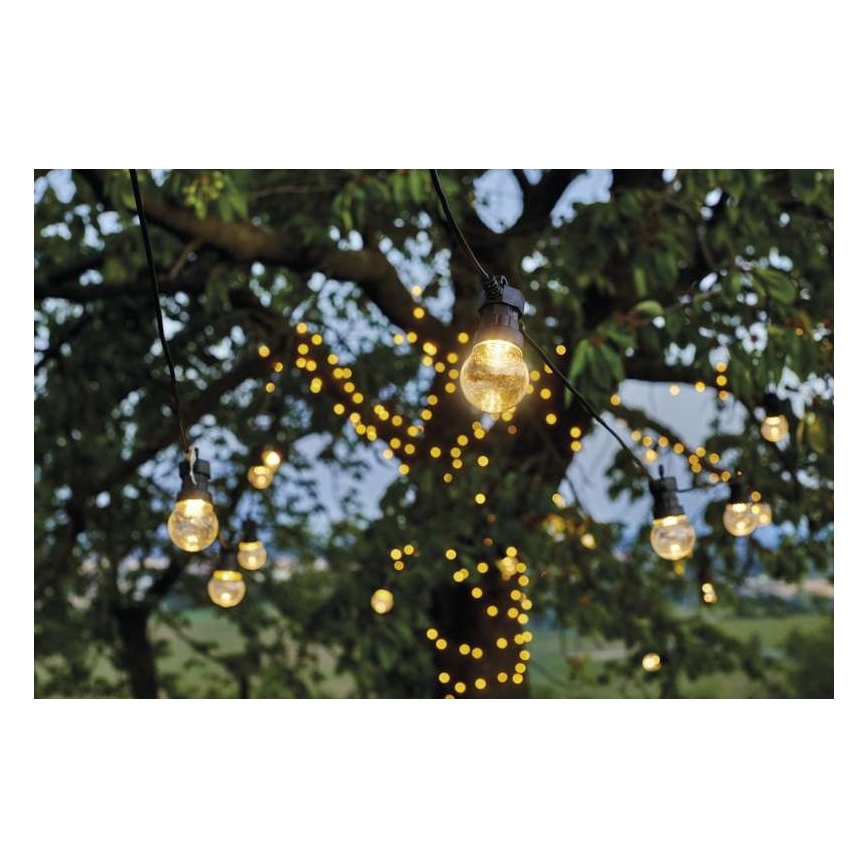 LED utomhus dekorationsslinga 10xLED/10m IP44 klar