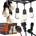 LED utomhus dekorationsslinga 30xE27/1W/230V 16,44 m IP44 svart