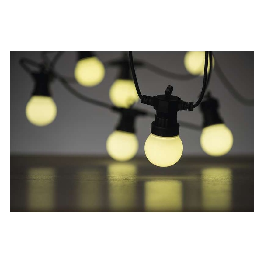 LED Utomhus  dekorativ kedja 10xLED/10m IP44 vit 