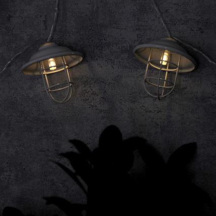 LED Utomhus dekorativbelysninging LOFT 10xLED/2xAA