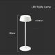 LED Utomhus dimbar touch bordslampa LED/2W/5V 4400 mAh IP54 vit