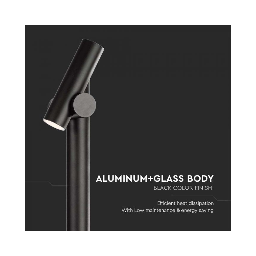 LED Utomhus flexibel lampa LED/4W/230V 3000K IP44 100 cm svart