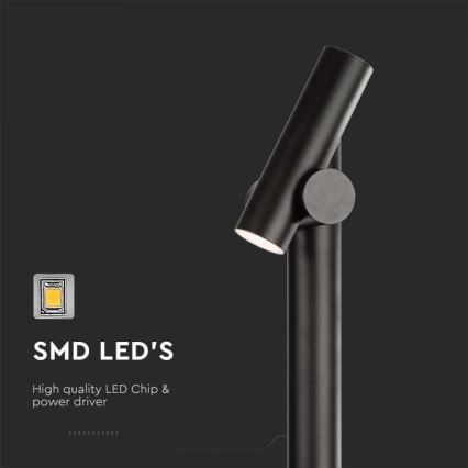 LED Utomhus flexibel lampa LED/4W/230V 3000K IP44 100 cm svart