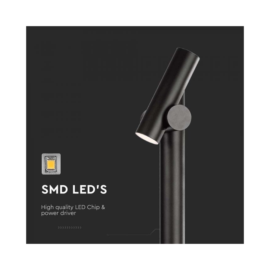 LED Utomhus flexibel lampa LED/4W/230V 3000K IP44 100 cm svart