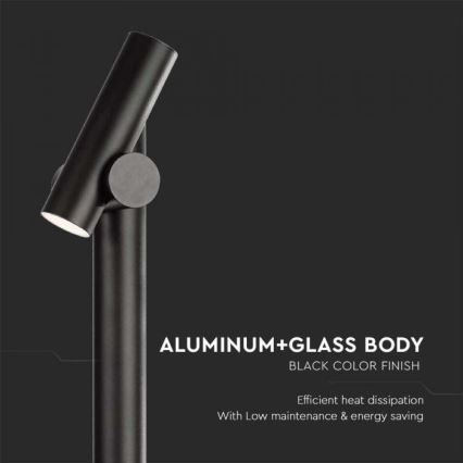 LED Utomhus flexibel lampa LED/4W/230V 4000K IP44 100 cm svart