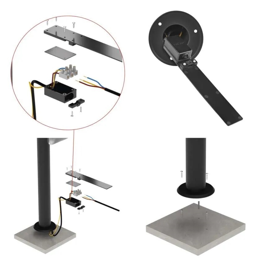LED Utomhus flexibel lampa NIKA LED/12,5W/230V IP44 80 cm