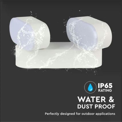 LED Utomhus flexibel vägglampa 2xLED / 12W / 230V IP65 grå