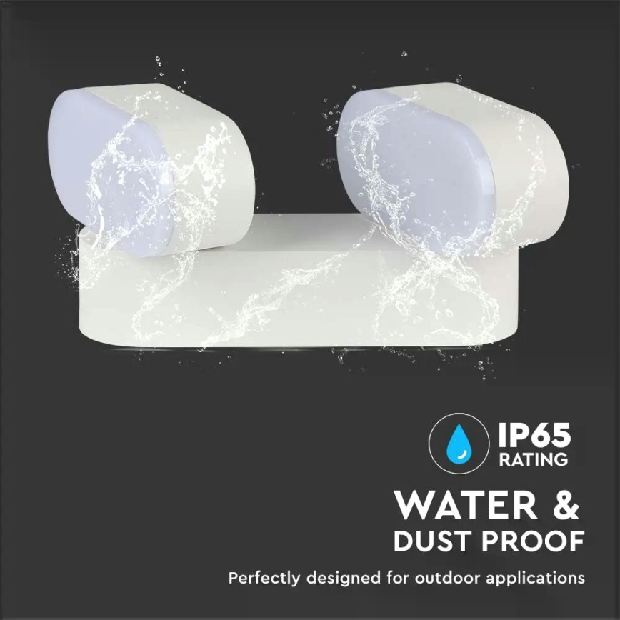 LED Utomhus flexibel vägglampa 2xLED / 12W / 230V IP65 grå