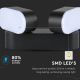 LED Utomhus flexibel vägglampa 2xLED / 12W / 230V IP65 svart